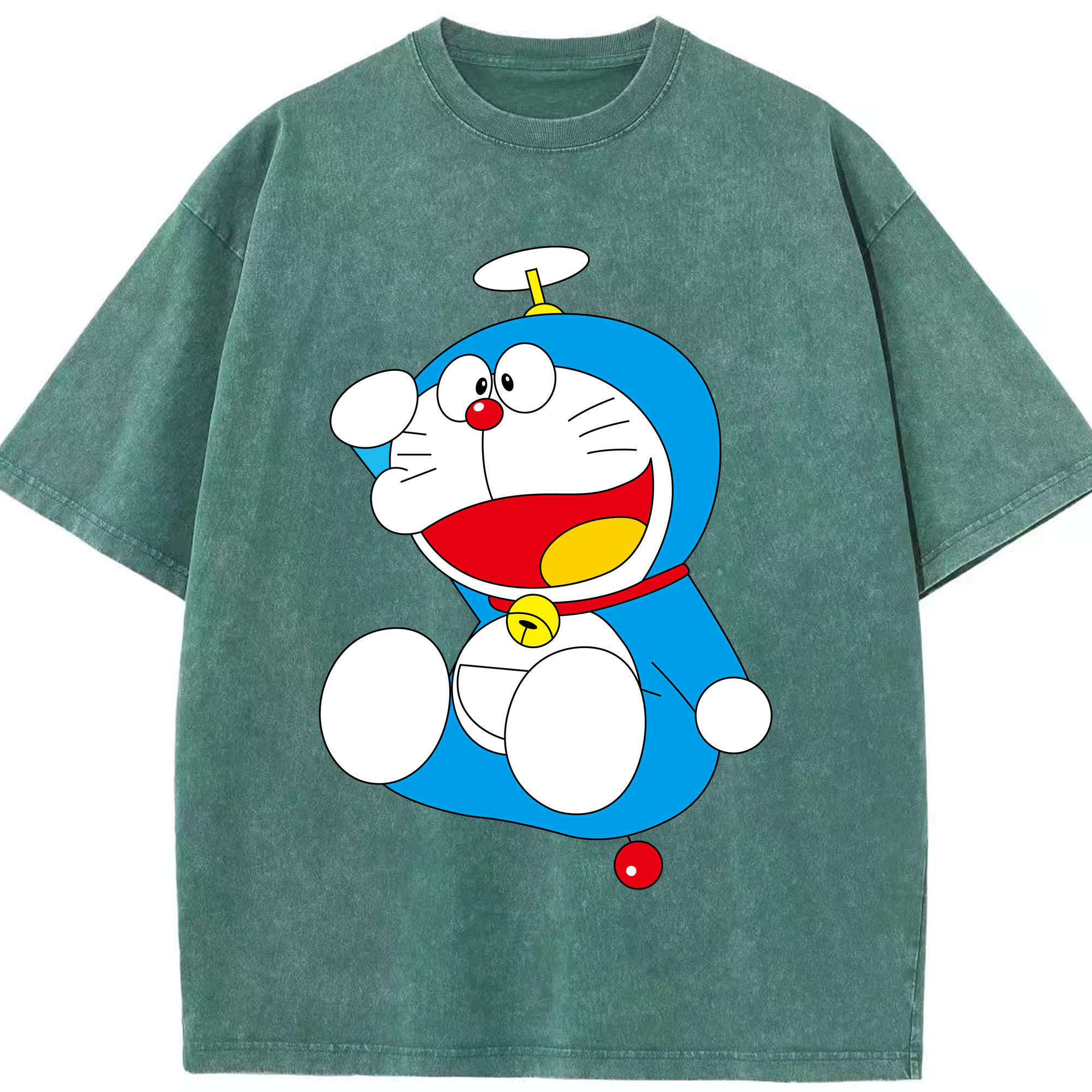 （画像用） ドラえもん Doraemon 綿100% ヴィンテージ風 半袖Tシャツ（フロントプリント）